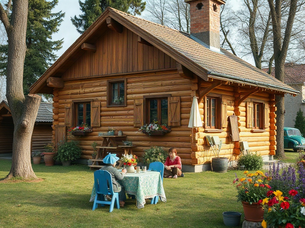 Компостная яма на участке загородного дома из клееного бруса